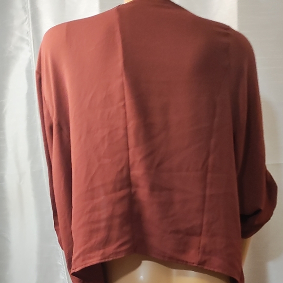 Torrid Brick Red Open Front Cardigan Size 3 - Picture 6 of 7